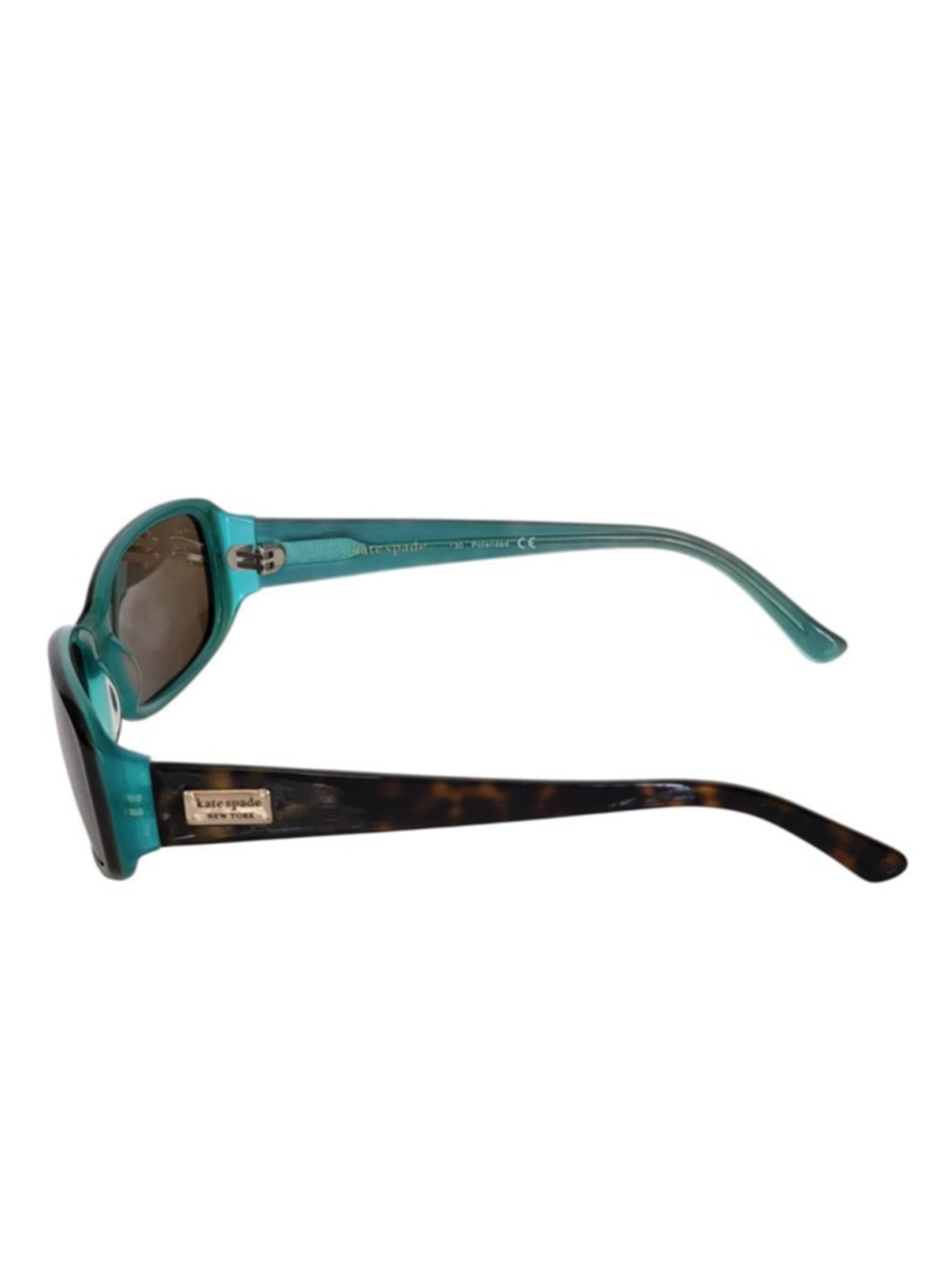 KATE SPADE Paxton Brown & Teal Polarized Tortoise Sunglasses 53 mm 05 - Picture 4 of 10